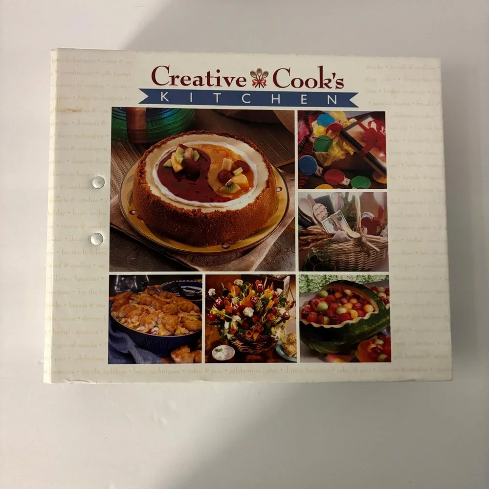 Creative Cook's Kitchen Recipe Card Binder 1998 IMP Hardcover Recipe Organizer